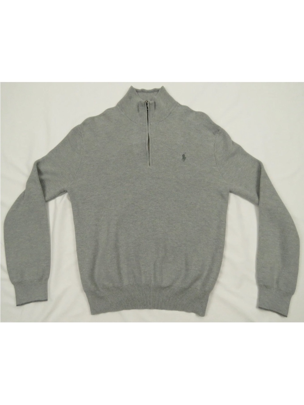 Polo Ralph Lauren Pima Cotton 1/4 Zip Pony Pullover Jumper Sweater M